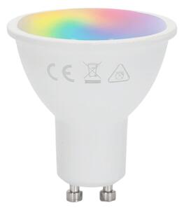 Aigostar - Bec LED RGBW reglabil GU10, 4,8 W, 230 V, 3000 K + telecomandă