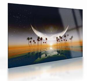 Tablou- Luna deasupra palmierilor (70x50 cm)