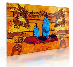 Tablou pe sticlă - Pictură străveche (70x50 cm)