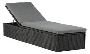 Şezlong Dallas 231792x61cm, Gri, Negru, Lozie din plastic