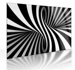 Tablou pe sticlă abstract cu dungi de zebră (70x50 cm)