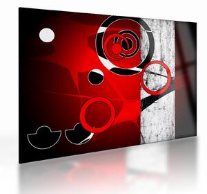Tablou pe sticlă cu abstracție (70x50 cm)
