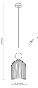 BRILAGI - Lustră pe cablu OLIVIA 1xE27/15W/230V negru/ verde/bej fumuriu