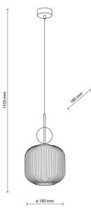 BRILAGI - Lustră suspendată pe cablu OLIVIA 1xE27/15W/230V negru/ verde/ bej fumuriu