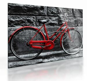 Tablou pe sticlă - Bicicleta istorică (70x50 cm)