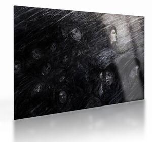Tablou pe sticlă - Tristețe și renunțare (70x50 cm)