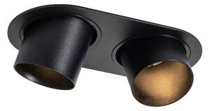 Spot îngropat negru GU10 50mm 2 lumini - Installa