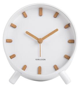 Ceas cu alarmă Karlsson 5943WH de design 11 cm ,alb