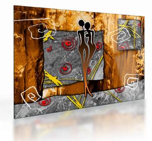 Tablou pe sticlă picturii străveche (70x50 cm)