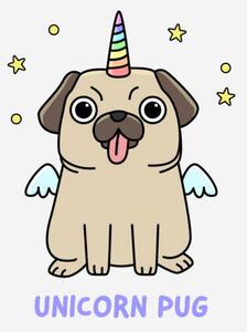 Ilustrație Funny unicorn pug, Panuwach