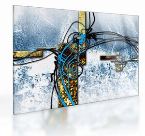 Tablou pe sticlă abstract (70x50 cm)
