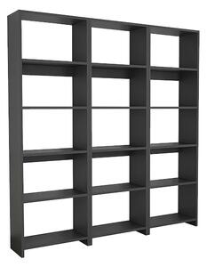Biblioteca Rabuku Pako World Antracit 146x22x123 cm