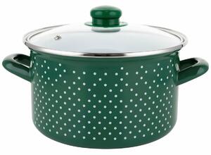 Oală emailată RETRO 16 cm, verde