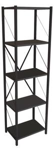 Biblioteca Glase Pako World Antracit 40x30x150 cm