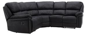 Colțar recliner Dallas 4201Negru, 338x338x103cm