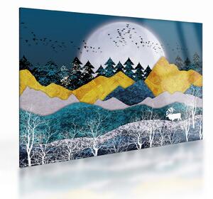 Tablou pe sticlă - Peisaj polar (70x50 cm)