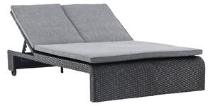 Şezlong Dallas 439860x119cm, Gri, Negru, Tapiterie, Lozie din plastic