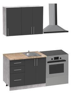 Set mobila bucatarie Festa Pako World Antracit 100x60x85 cm