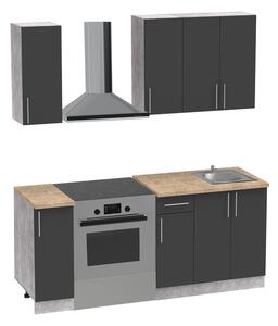 Set mobila bucatarie 4 buc Festa II Pako World Antracit 120x60x85 cm