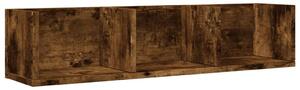 Dulap de perete, stejar fumuriu, 75x18x16,5 cm, lemn compozit