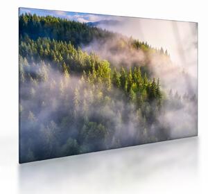 Tablou pe sticlă peisajului montan (70x50 cm)