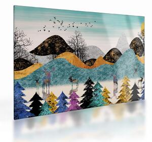 Tablou pe sticlă fgrafic cu cebi (70x50 cm)