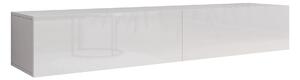 Comodă TV Vilrin I, Alb lucios, Alb, MDF, PAL laminat, 30x180x40cm, 30 kg