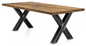 Blat de masa dreptunghiular din lemn de tec reciclat Tops & Tables maro 180 x 100 x 5 cm
