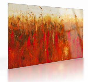 Tablou pe sticlă cu abstracție pictată (70x50 cm)