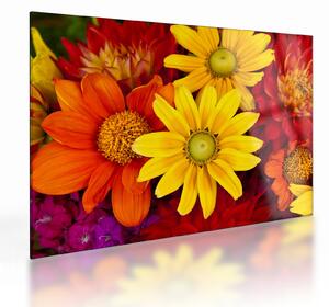 Tablou pe sticlă cu floare (70x50 cm)