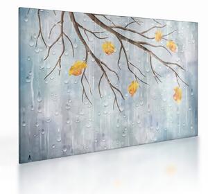 Tablou pe sticlă - Toamna ploioasă (70x50 cm)