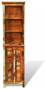 Bibliotecă din lemn masiv reciclat, vintage