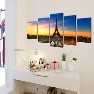 Set tablouri imprimate pânză Turnul Eiffel 100 x 50 cm