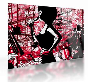 Tablou pe sticlă - Jazz (70x50 cm)