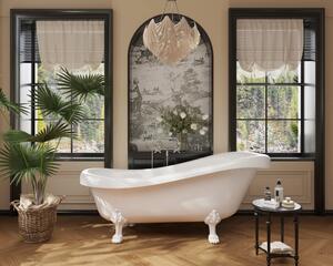 Cada acril freestanding Imperia White, Alb lucios,150 cm, 5008S, Picioare Albe