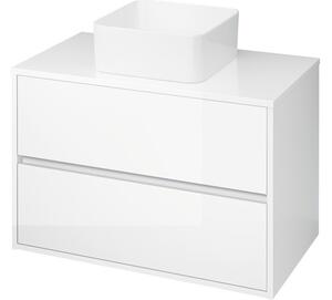Bază lavoar baie Cersanit Crea, 2 sertare, PAL, 53x79,4 cm, alb fără lavoar