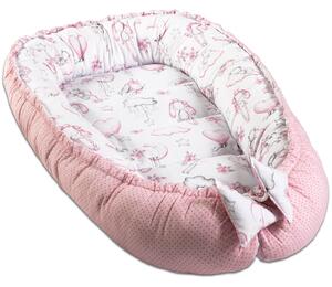 Cosulet bebelus pentru dormit Kidizi Baby Nest Cocoon 90x50 cm Fairy Clouds