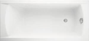 Cadă de baie dreptunghiulară Cersanit Korat 150x70x43 cm acril alb S301-120