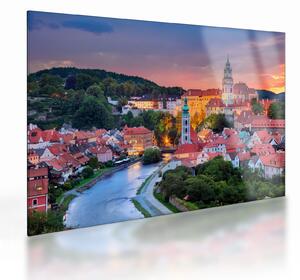 Tablou pe sticlă - Český Krumlov (70x50 cm)