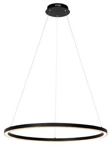 Lampă suspendată neagră 80 cm cu LED reglabil în 3 trepte - Girello