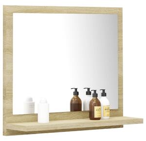 Oglindă de baie, stejar sonoma, 40 x 10,5 x 37 cm, PAL