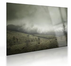 Tablou pe sticlă - Peisaj înainte de furtună (70x50 cm)