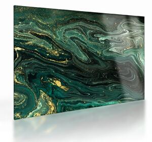 Tablou pe sticlă - Marmură verde (70x50 cm)