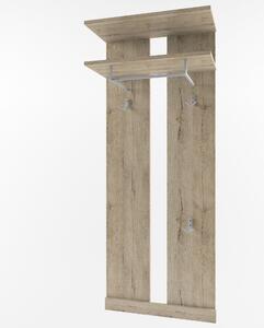 Cuier cu raft Oskar, stejar san remo, 60x25,5x141,5 cm