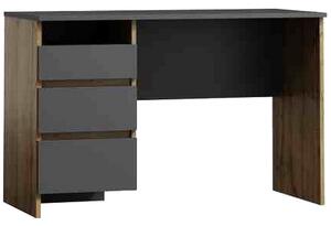 Birou cu 3 sertare B-005 gri antracit, structura din PAL, 120x55x77cm