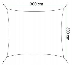 Copertina protectie UV, parasolar 3x3 m, forma patrata, material impermeabil, alb