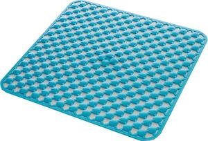 Aqualine Aqualine, covoraș de duș GEO 53x53cm cu tratament anti-alunecare, cauciuc, albastru, 97535311