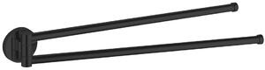 Aqualine Aqualine, SAMBA suport prosop pivotant dublu 450 mm, negru, SB221