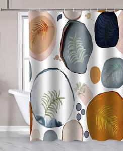 Aqualine Aqualine, perdea de dus 180x180cm, poliester, bule/ferigi, ZP014