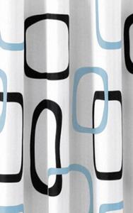Aqualine Aqualine, perdea de dus 180x200cm, poliester, alb/negru/bej, ZP004